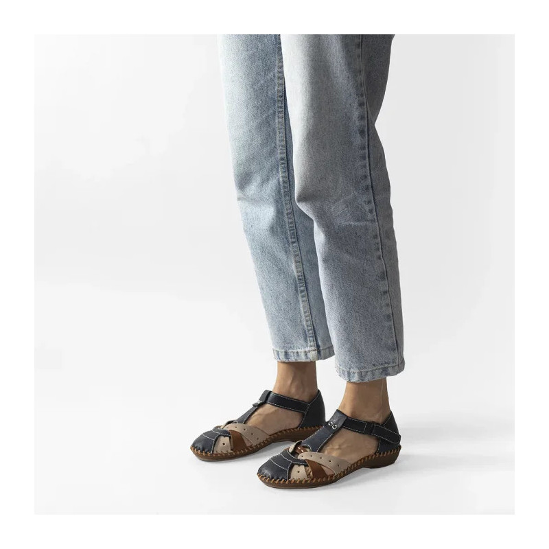 Rieker Granatowe M1655-14 (RI80-a) sandalai