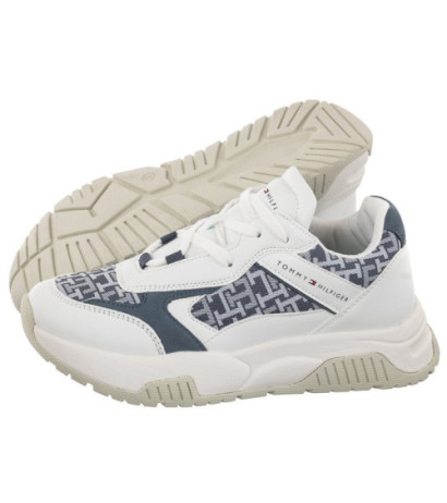 Tommy Hilfiger Low Cut Lace-Up Sneaker White/Denim T3A9-32742-1470 X448 (TH743-a) sporta apavi