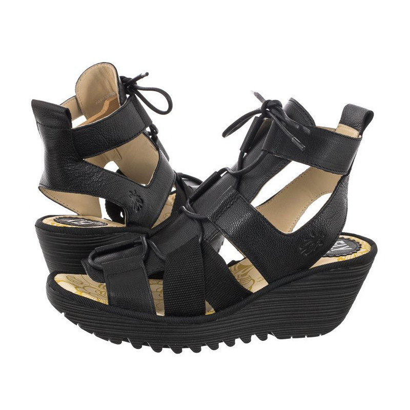 FLY London Yaca Mousse Black P501413000 (FL380-a) shoes