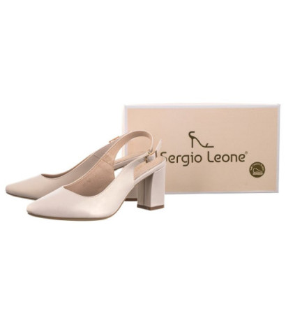Sergio Leone Beżowe Perła SK 162 (SL478-a) shoes