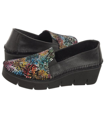 Maciejka Czarne + Kwiaty 5814A-20/00-1 (MA1009-c) shoes
