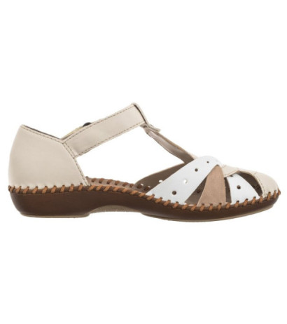 Rieker Beżowe M1655-61 (RI80-b) sandales