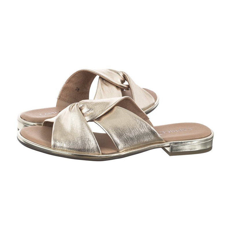 Caprice Złote 9-27100-42 959 Platin Metal (CP361-a) Sieviešu apavi/Flip Flops