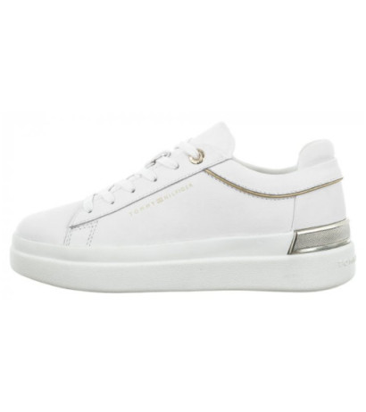 Tommy Hilfiger Lux Metallic Cupsole Sneaker White FW0FW07030 YBS (TH764-a) sports Shoes