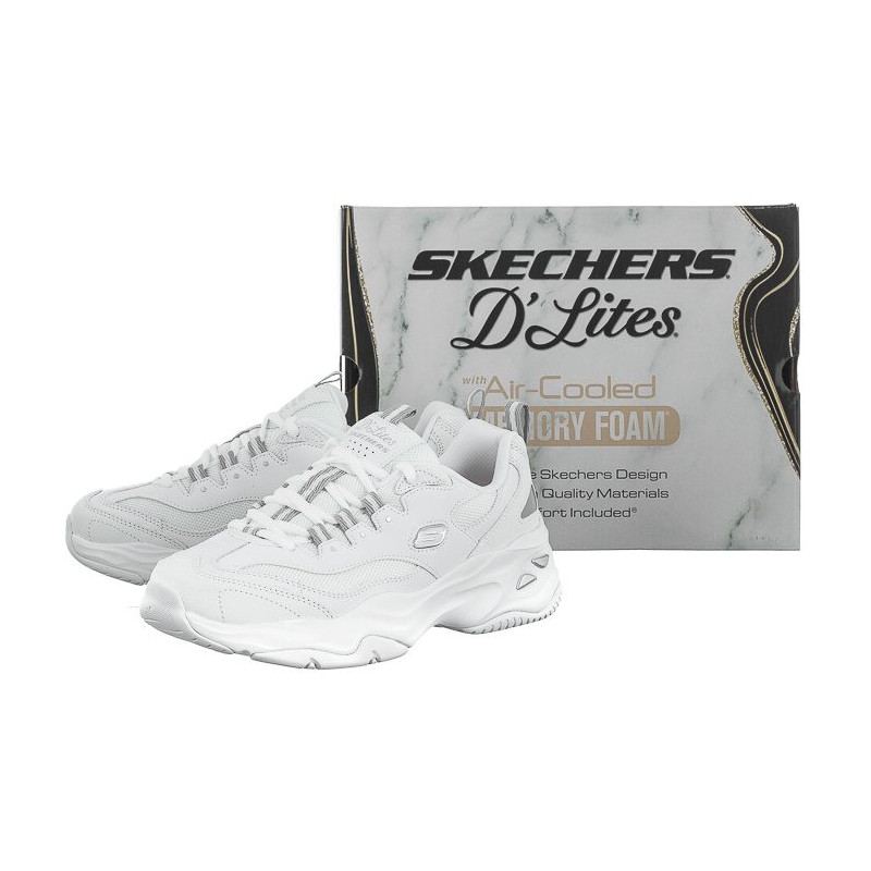 Skechers D'Lites 4.0 White/Gray 149492/WGY (SK149-a) sportiniai bateliai