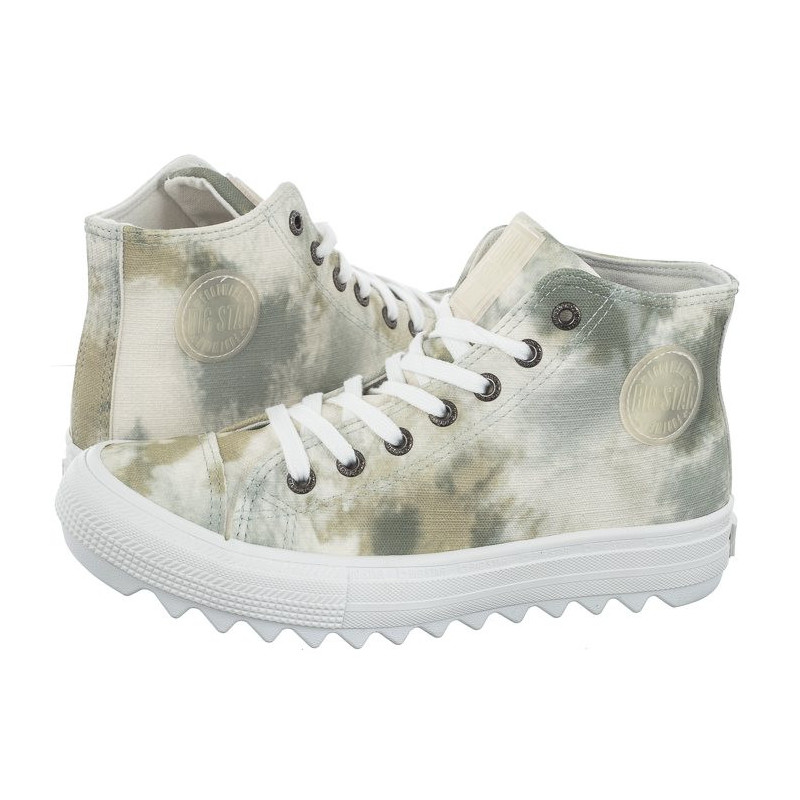 Big Star Białe/Oliwkowe LL274047 (BI480-a) bateliai