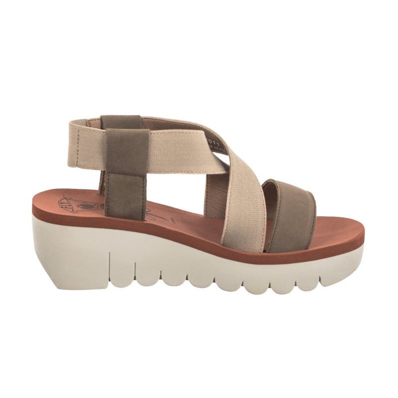 FLY London Yabi Cupi/Elas Milti/Beig/Bric P144922011 (FL383-b) shoes