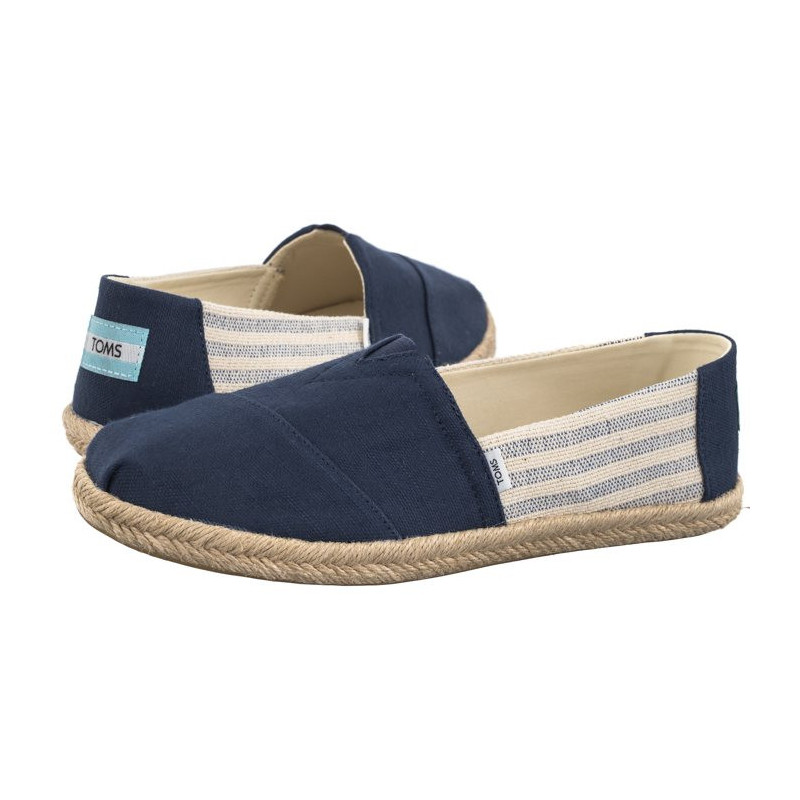 Toms Alpargata Rope Navy Recycled Cotton University Stripes 10019683 (TS31-b) sportiniai bateliai