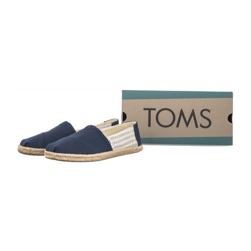 Toms Alpargata Rope Navy Recycled Cotton University Stripes 10019683 (TS31-b) sportiniai bateliai