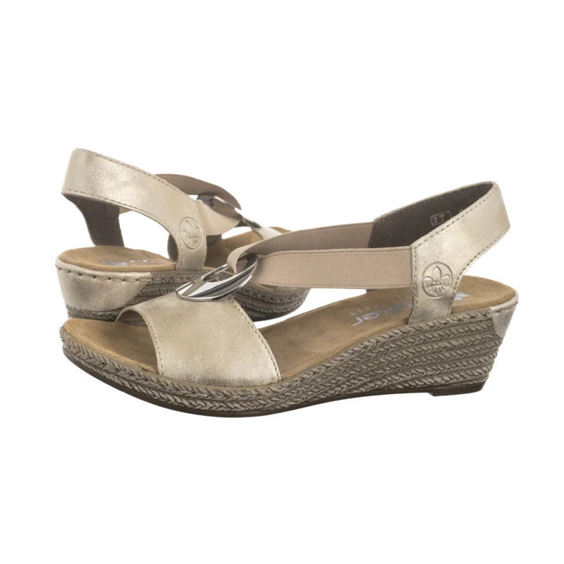 Rieker Beżowe 624H6-60 Beige (RI118-b) batai
