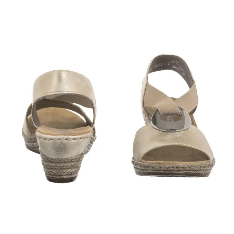 Rieker Beżowe 624H6-60 Beige (RI118-b) kurpes