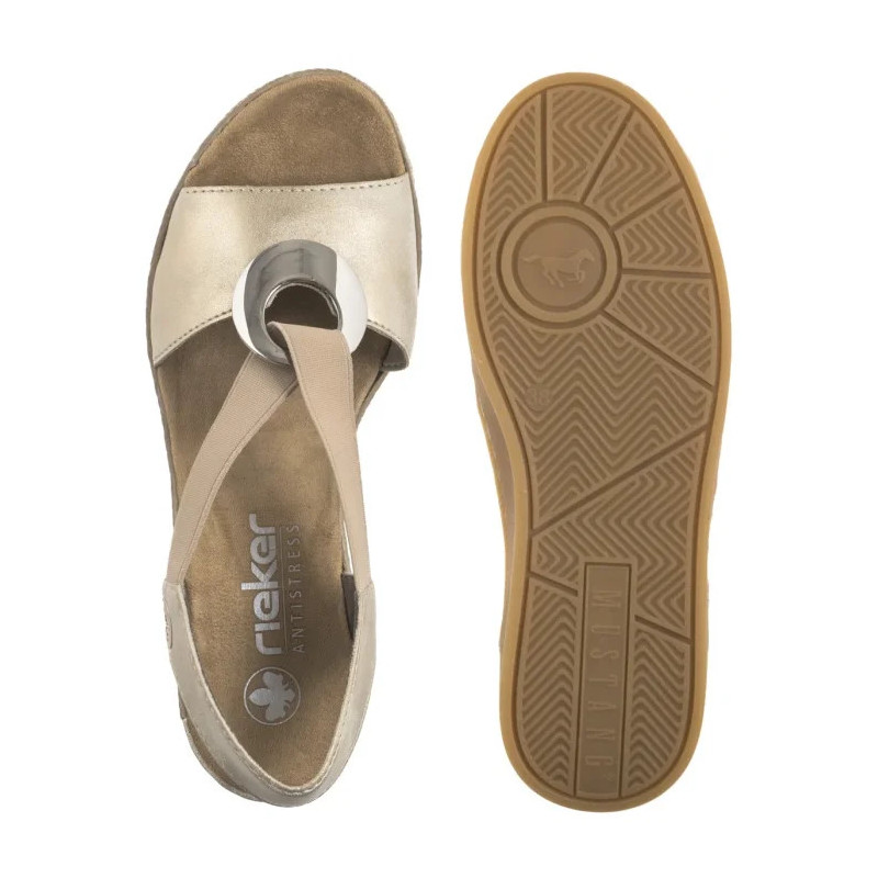 Rieker Beżowe 624H6-60 Beige (RI118-b) kurpes