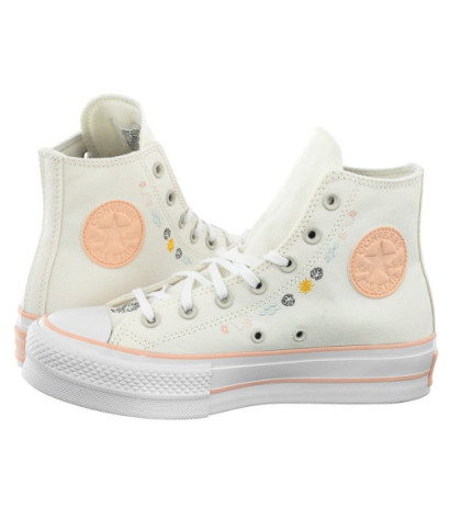 Converse CTAS Lift Hi Egret/Cheeky Coral/White A03516C (CO608-a) apavi