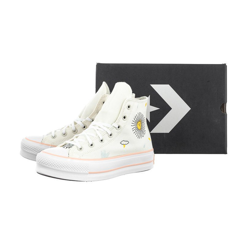 Converse CTAS Lift Hi Egret/Cheeky Coral/White A03516C (CO608-a) bateliai