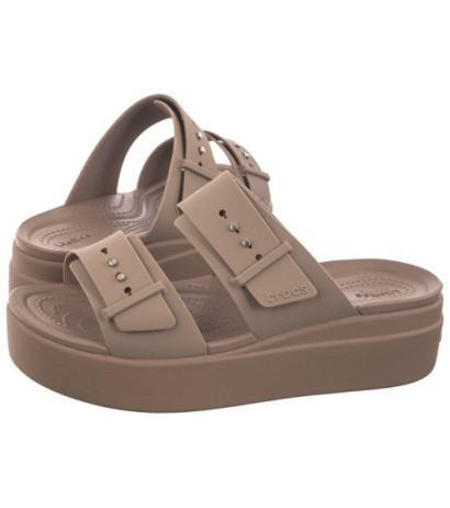 Crocs Brooklyn Buckle Low Wedge Bone 207431-2Q9 (CR293-c) Moteriški batai/šlepetės