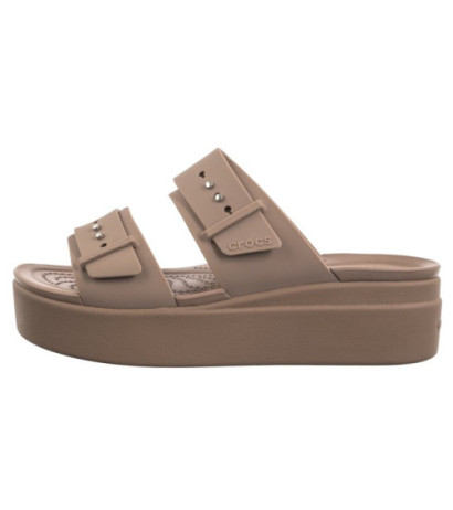 Crocs Brooklyn Buckle Low Wedge Bone 207431-2Q9 (CR293-c) Sieviešu apavi/Flip Flops