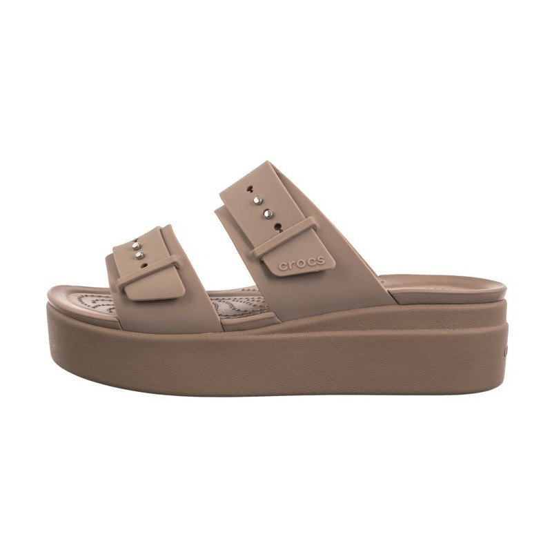 Crocs Brooklyn Buckle Low Wedge Bone 207431-2Q9 (CR293-c) Sieviešu apavi/Flip Flops