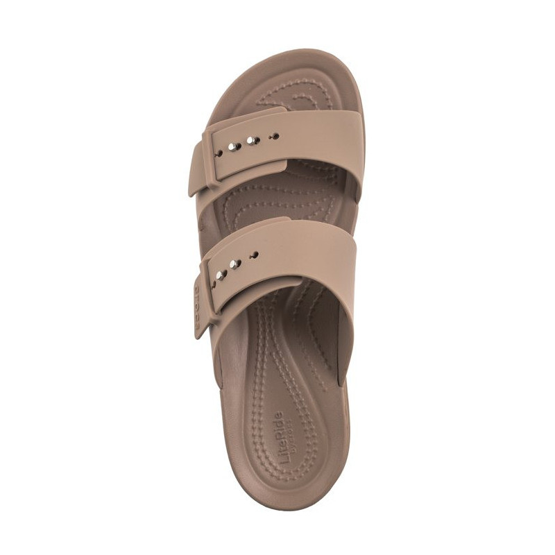 Crocs Brooklyn Buckle Low Wedge Bone 207431-2Q9 (CR293-c) Sieviešu apavi/Flip Flops