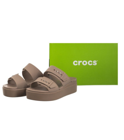 Crocs Brooklyn Buckle Low Wedge Bone 207431-2Q9 (CR293-c) Sieviešu apavi/Flip Flops