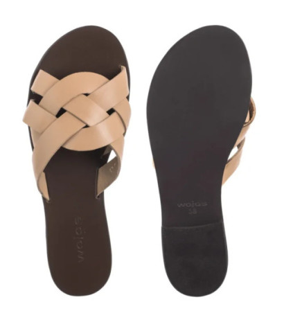 Wojas Beżowe 74025-54 (WO152-b) Sieviešu apavi/Flip Flops