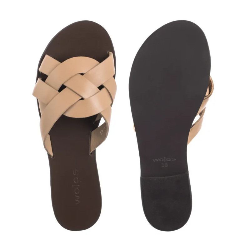 Wojas Beżowe 74025-54 (WO152-b) Women's Shoes/Flip Flops