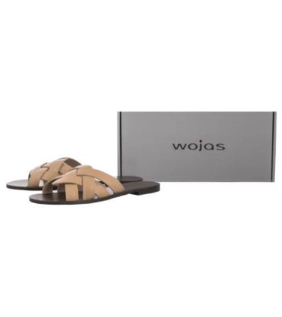 Wojas Beżowe 74025-54 (WO152-b) Sieviešu apavi/Flip Flops