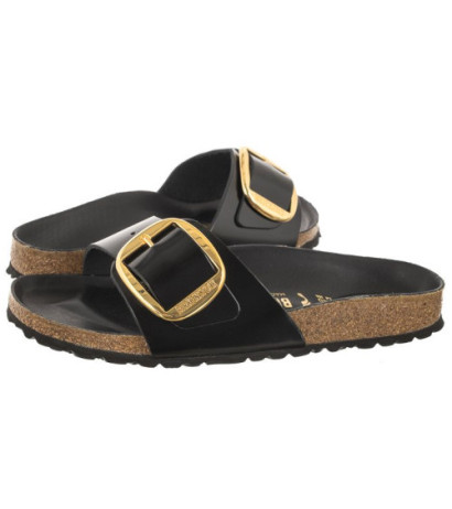 Birkenstock Madrid Big Buckle High-Shine Black 1022650 (BK238-a) Sieviešu apavi/Flip Flops