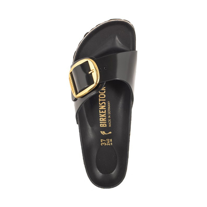 Birkenstock Madrid Big Buckle High-Shine Black 1022650 (BK238-a) Women's Shoes/Flip Flops