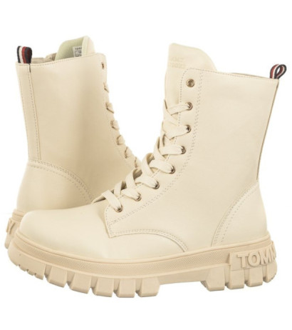 Tommy Hilfiger Lace-Up Bootie T3A5-33057-1355 101 Ivory (TH844-a) shoes