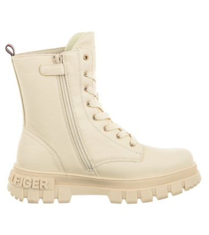 Tommy Hilfiger Lace-Up Bootie T3A5-33057-1355 101 Ivory (TH844-a) batai