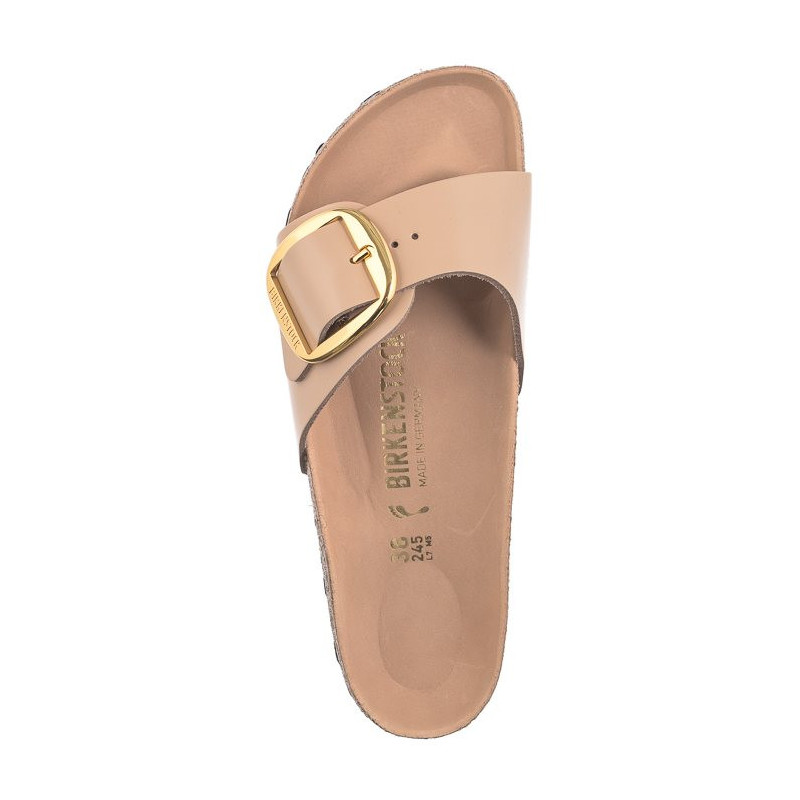 Birkenstock Madrid Big Buckle High-Shine New Beige 1026496 (BK238-b) Sieviešu apavi/Flip Flops