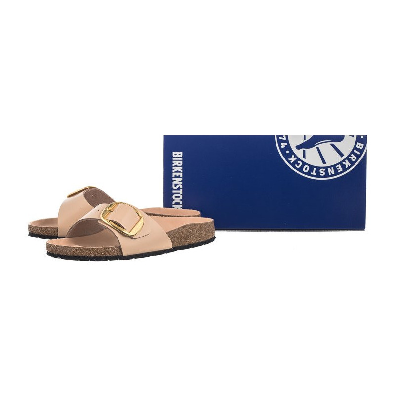 Birkenstock Madrid Big Buckle High-Shine New Beige 1026496 (BK238-b) Sieviešu apavi/Flip Flops