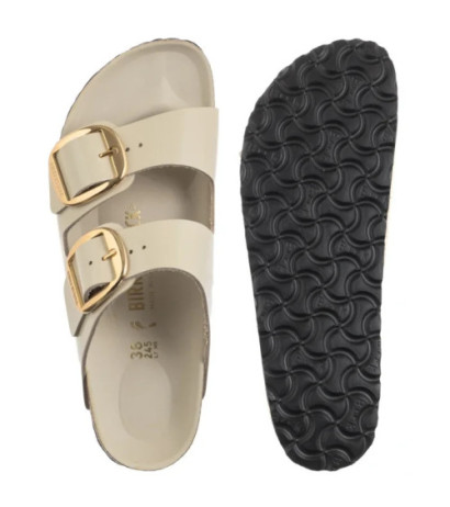 Birkenstock Arizona Big Buckle High-Shine Ecru 1026128 (BK239-g) Sieviešu apavi/Flip Flops