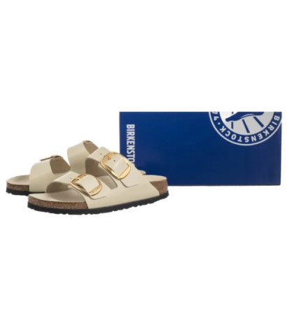 Birkenstock Arizona Big Buckle High-Shine Ecru 1026128 (BK239-g) Moteriški batai/šlepetės
