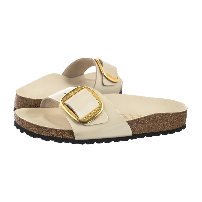 Birkenstock Madrid Big Buckle High-Shine Ecru 1025298 (BK238-g) Naiste kingad/klappide klapid