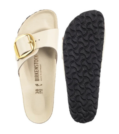 Birkenstock Madrid Big Buckle High-Shine Ecru 1025298 (BK238-g) Sieviešu apavi/Flip Flops