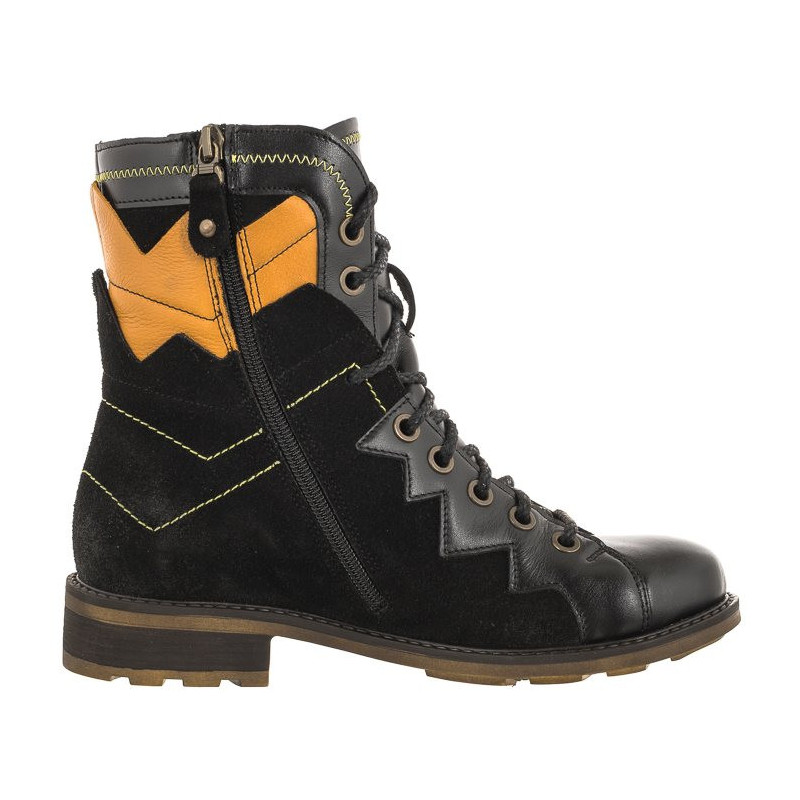 Maciejka Czarne/Żółte 06106-01/00-7 (MA1111-a) kurpes