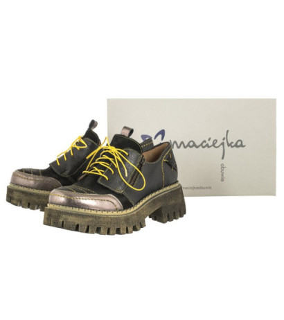 Maciejka Czarne/Żółte 06177-01/00-5 (MA1119-a) shoes