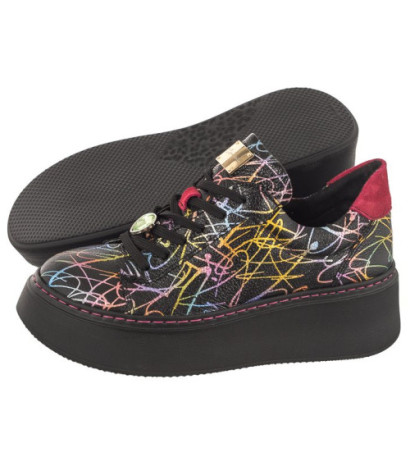Maciejka Czarne z wzorem 06191-39/00-8 (MA1131-a) shoes