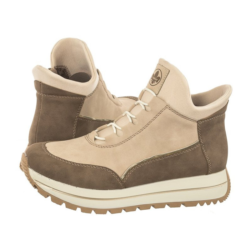 Rieker Beżowe N4051-62 Beige (RI135-a) kurpes