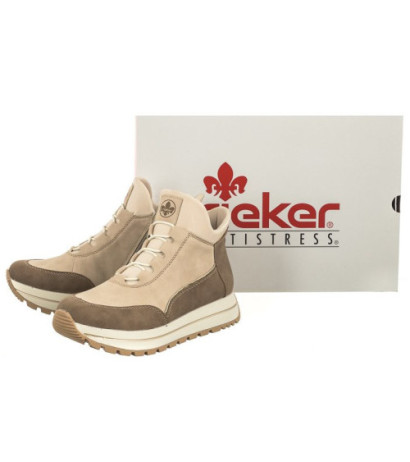 Rieker Beżowe N4051-62 Beige (RI135-a) kurpes