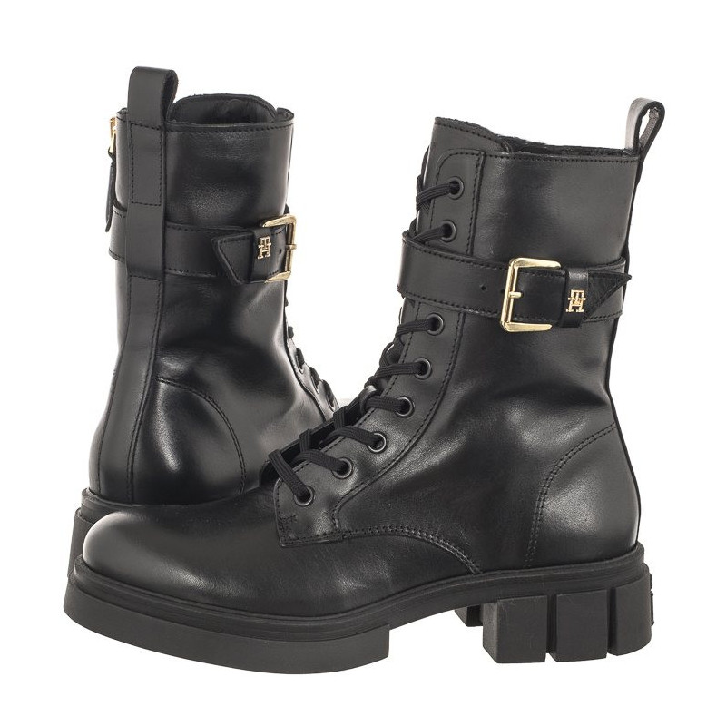 Tommy Hilfiger Cool Feminine Bikerboot Black FW0FW07322 BDS (TH908-a) shoes