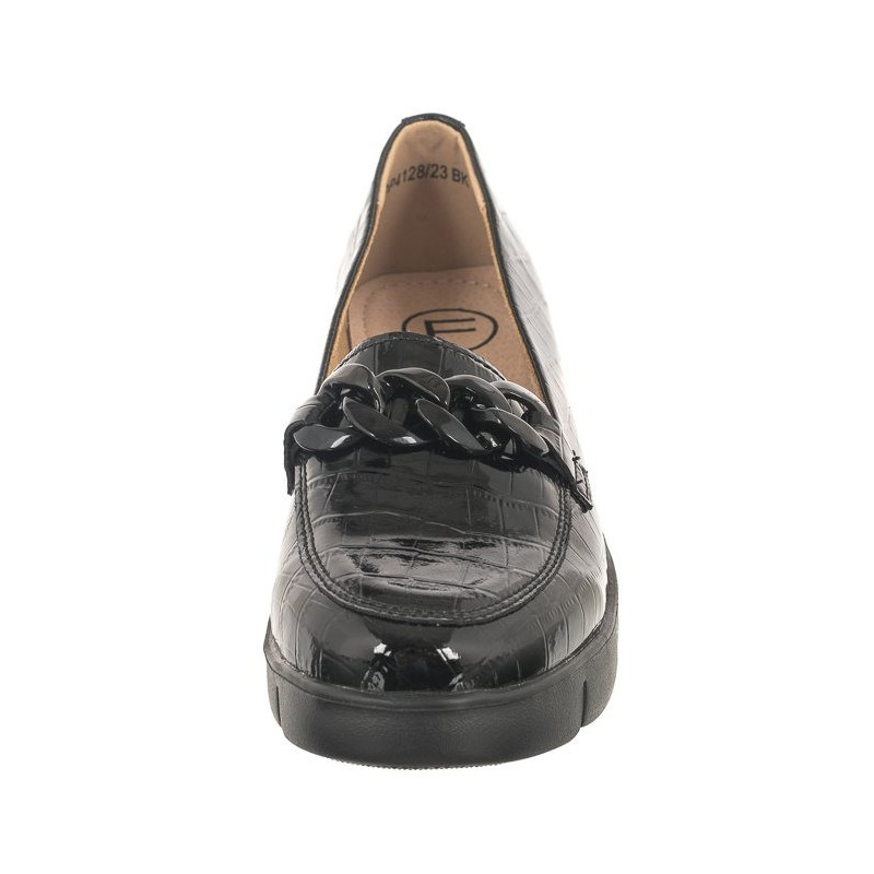 Filippo Czarne Lakierowane DP4128/23 BK (FO52-a) shoes