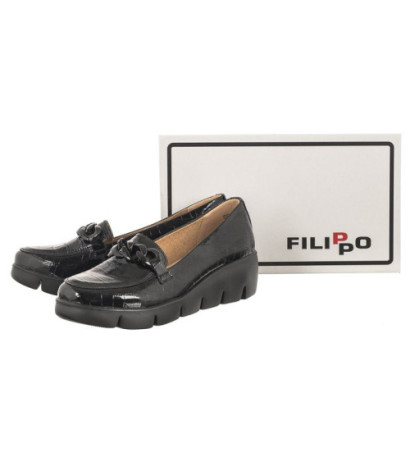 Filippo Czarne Lakierowane DP4128/23 BK (FO52-a) kurpes