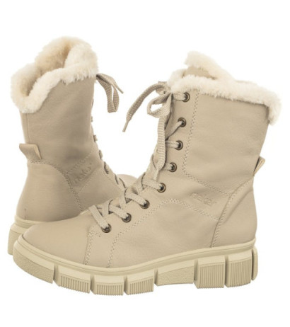 Rieker Beżowe X3402-60 Beige (RI143-a) kurpes