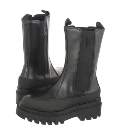 Calvin Klein Flatform Chelsea Boot Lth Wn Triple Black YW0YW01111 0GT (CK386-a) kurpes