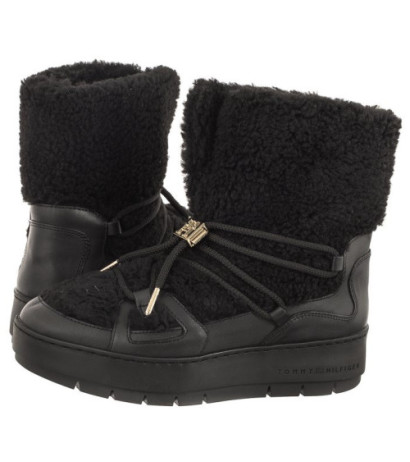 Tommy Hilfiger Tommy Teddy Snowboot Black FW0FW07505 BDS (TH927-b) batai