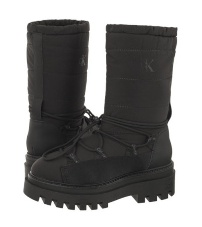 Calvin Klein Flatform Snow Boot Nylon Wn Triple Black YW0YW01146 0GT (CK399-a) batai