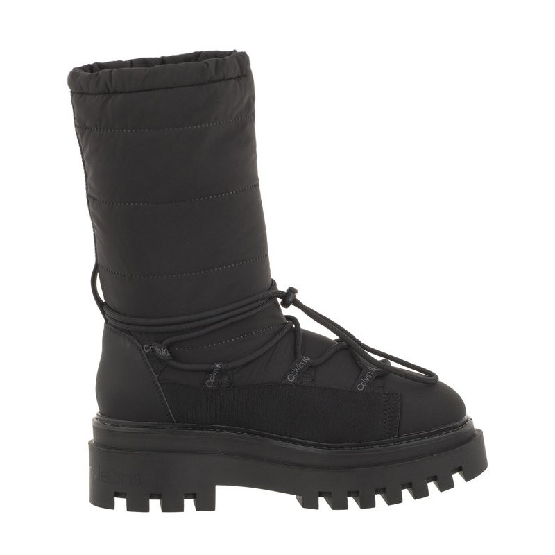 Calvin Klein Flatform Snow Boot Nylon Wn Triple Black YW0YW01146 0GT (CK399-a) batai