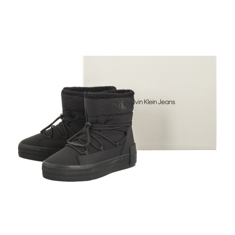 Calvin Klein Bold Vulc Flatf Snow Boot Wn Triple Black YW0YW01181 0GT (CK402-a) kurpes
